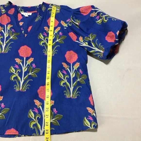 THML Blue and Pink Floral Blouse - Picture 10 of 11